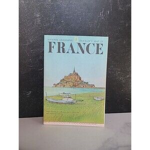 Vintage 1971 National Geographic Traveler's Map of FRANCE